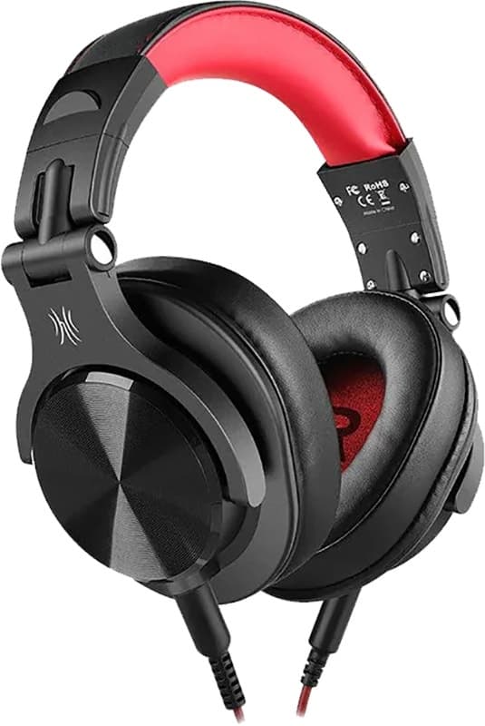 Fones de Ouvido com Fio OneOdio Fusion A71 DJ Headphones Preto/Vermelho