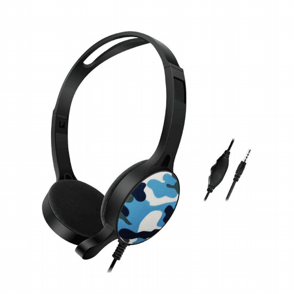 Fone de Ouvido Gamer Geral Gm-010 3.5Mm Camuflado/Azul