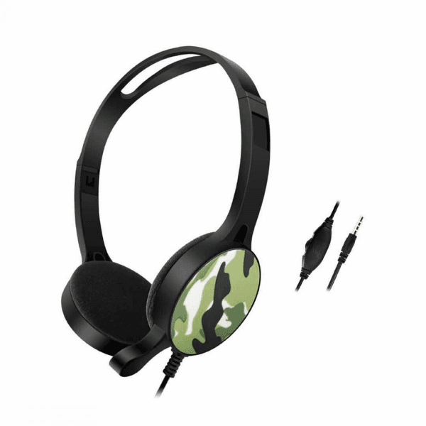 Fone de Ouvido Gamer Geral Gm-012 Preto/Camuflado Verde