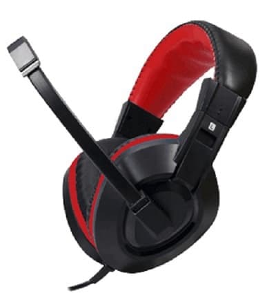 Fone de Ouvido Satellite Ae-263 Gaming Stereo Headset com Microfone Preto/Vermelho