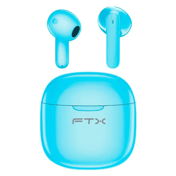 Fones de Ouvido Sem Fio Ftx E68-Bl com Bluetooth 6.0, Microfone, Touch e Ipx6 - Azul