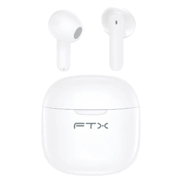 Fones de Ouvido Sem Fio Ftx E68-Wh Com Bluetooth 6.0 / Microfone / Touch / Ipx6 - Branco