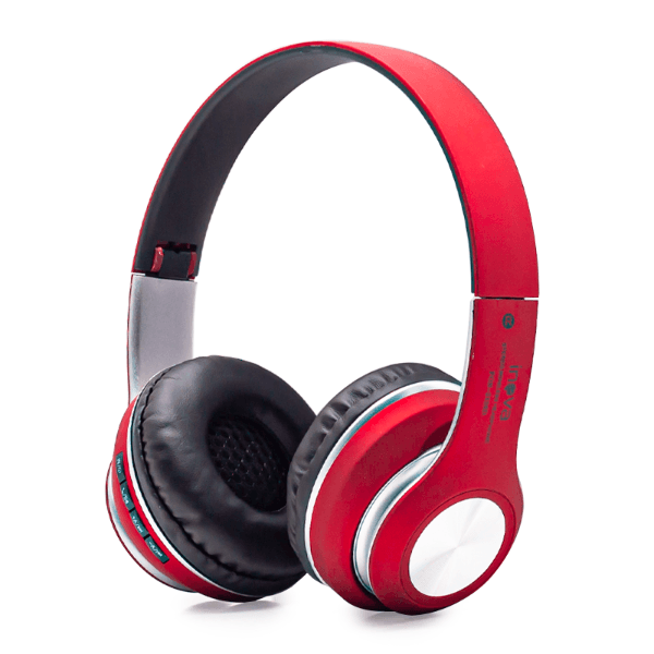 Fones de Ouvido Sem Fio Inova Fon-2126D com Bluetooth 5.0 Vermelho/Prata