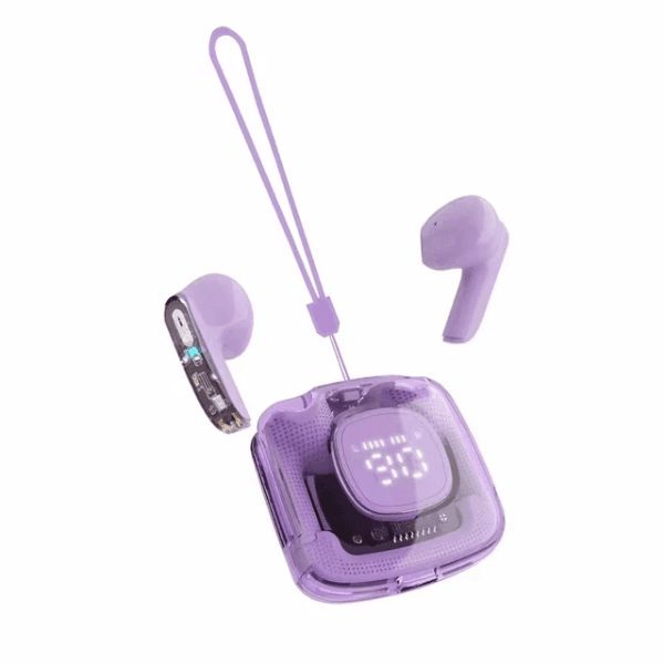 Fone de Ouvido Sem Fio Keen Earphones Y12 Com Bluetooth V5.3 Roxo Claro