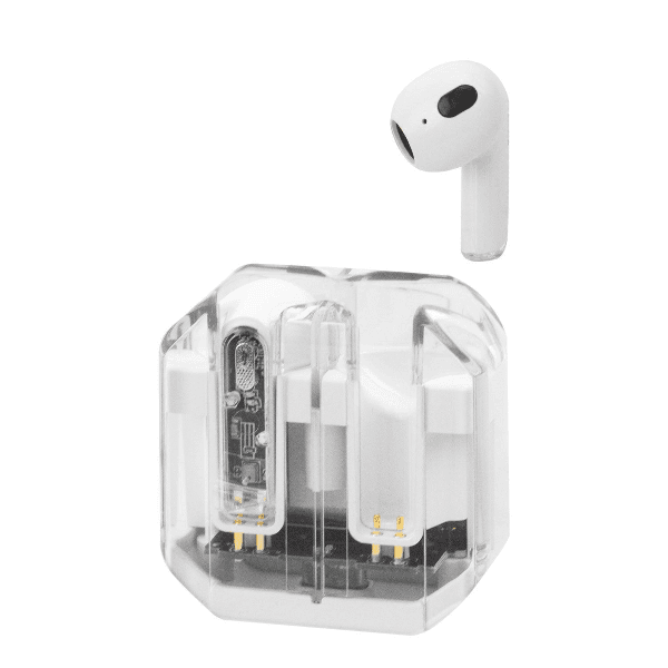 Fones de Ouvido Keen Earphones Y17 Com Bluetooth V5.3 Branco/Transparente