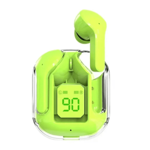 Fones de Ouvido Sem Fio Keen Earphones Y91 Com Bluetooth V5.3 Transparente/Verde