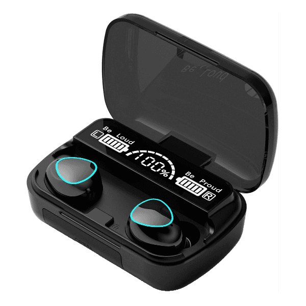 Fones de Ouvido Sem Fio M10 Newest Wireless Tws Com Bluetooth V5.3 Display Led Microfone 9D Stereo A Prova de Agua Preto