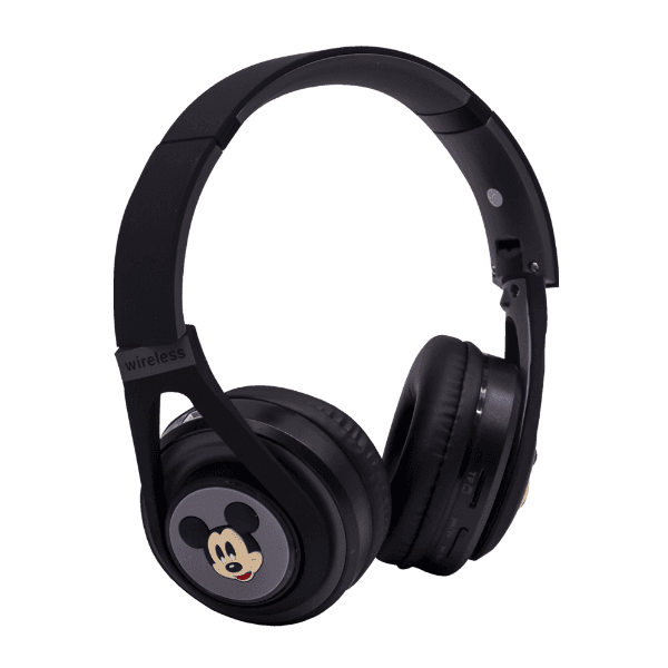 Fones de Ouvido Sem Fio Ma-8 Mickey Wireless Headphone Com Bluetooth / Fm - Preto