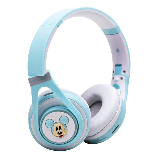 Fones de Ouvido Sem Fio Ma-8 Mickey Wireless Headphone Com Bluetooth / Fm - Verde Claro/Branco