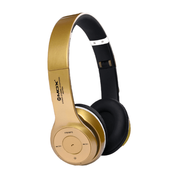 Fones de Ouvido Sem Fio Mox Mo-F899 com Bluetooth / Fm / Slot para Micro Sd - Dourado / Preto