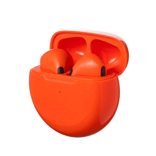 Fones de Ouvido Sem Fio Pro 6 Bluetooth V5.1+EDR 5V / 1A Laranja