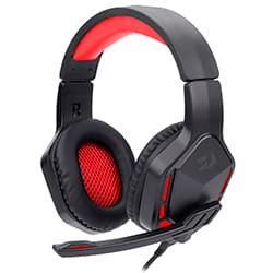 Fones de Ouvido Gamer Redragon H220 Themis LED Com Fio Preto / Vermelho