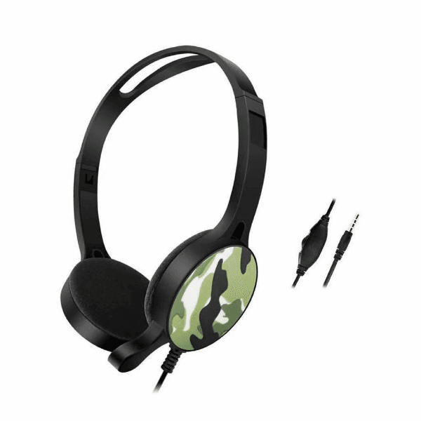 Fones de Ouvido Geral Gm-009 3.5Mm Camuflado/Verde