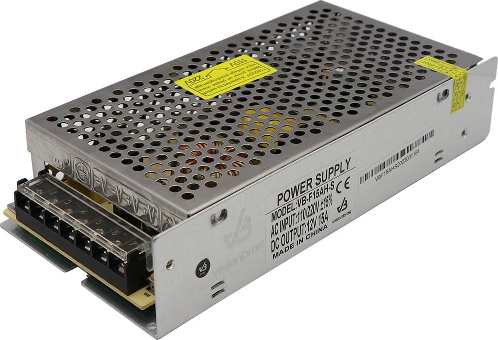 Fonte de Alimentação Visionbras 12V 15Ah para Cctv-Vb-F15AH-S (Bivolt)