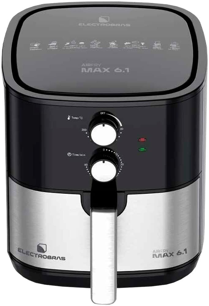 Fritadeira Elétrica Electrobras Ebaf-61-B Air Fryer Max 6.1 1900 Watts 220V/50-60Hz