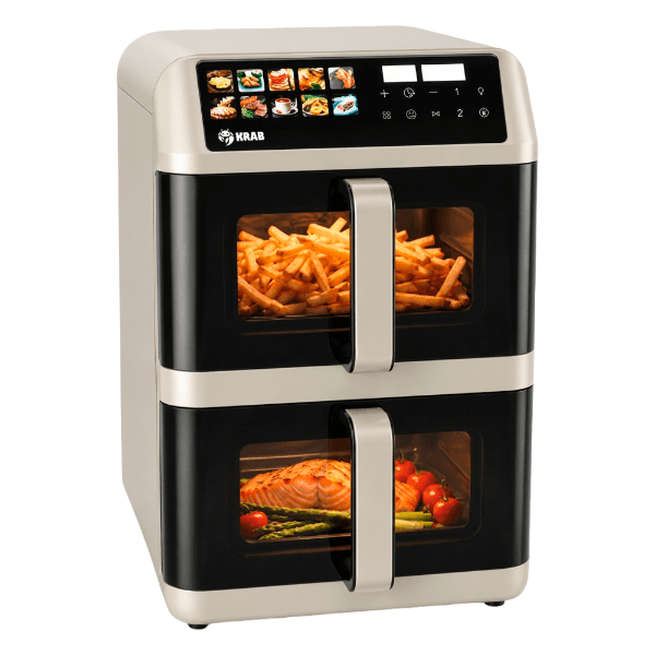 Fritadeira Elétrica Krab Kbfd11 11.2 Litros (5.6 Litros + 5.6 Litros) 220°C 1800W 110V Bege