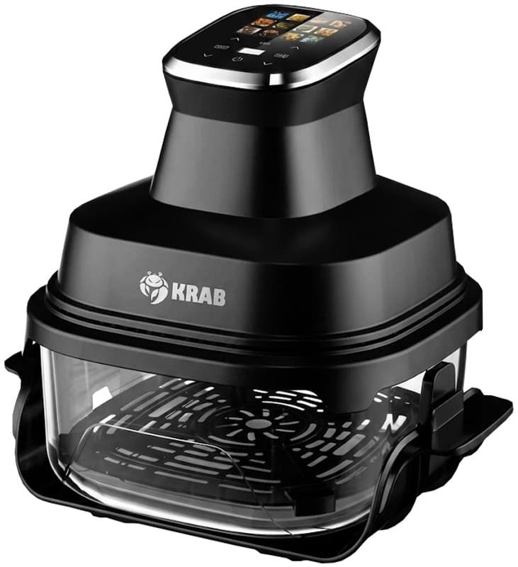 Fritadeira Elétrica Krab Kbfv40 Air Fryer com Cesta de Vidro 4L 1500W 110V/60Hz Preta