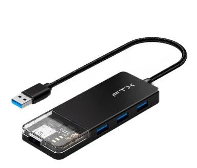 Hub Ftx Ftx-Hubt1-Pb 4 Portas USB-A 3.0 Preto
