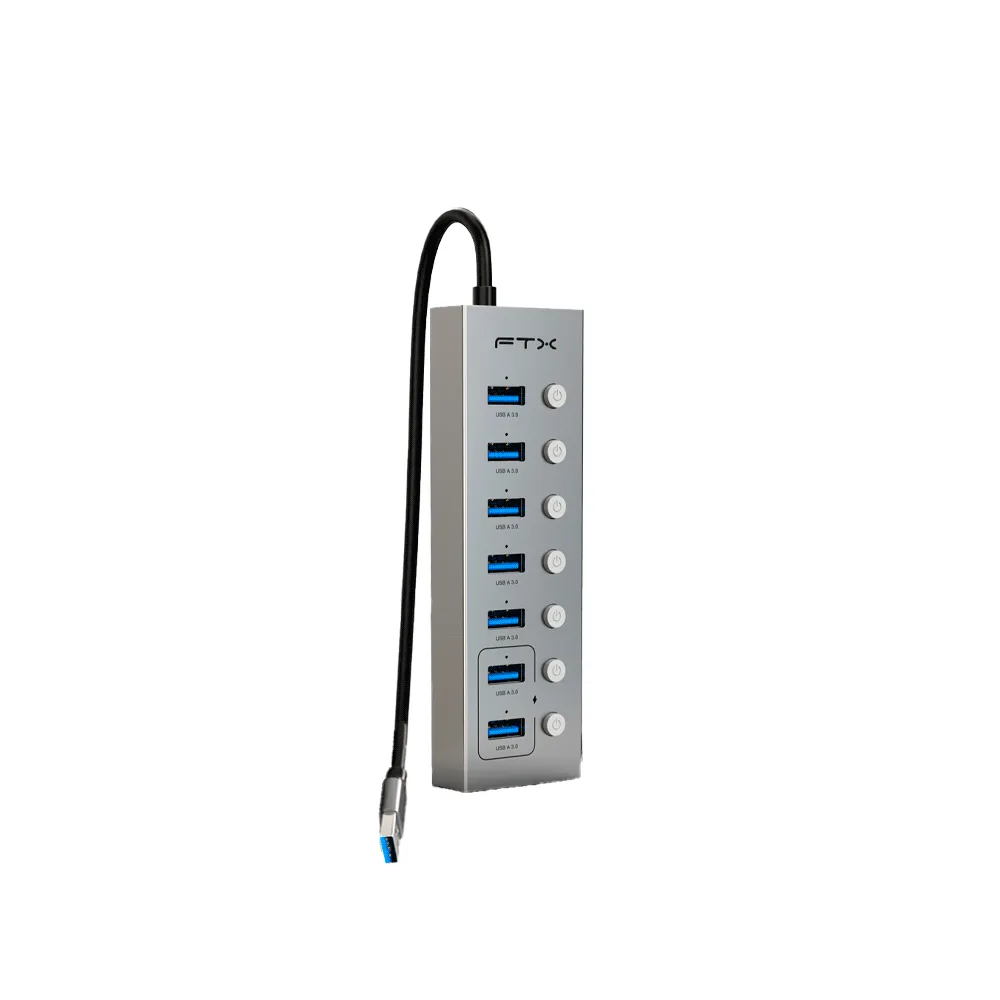 Dock Station Ftx Hub Ftx-Hubu7-Ag 7 Portas USB-A 3.0 Prata