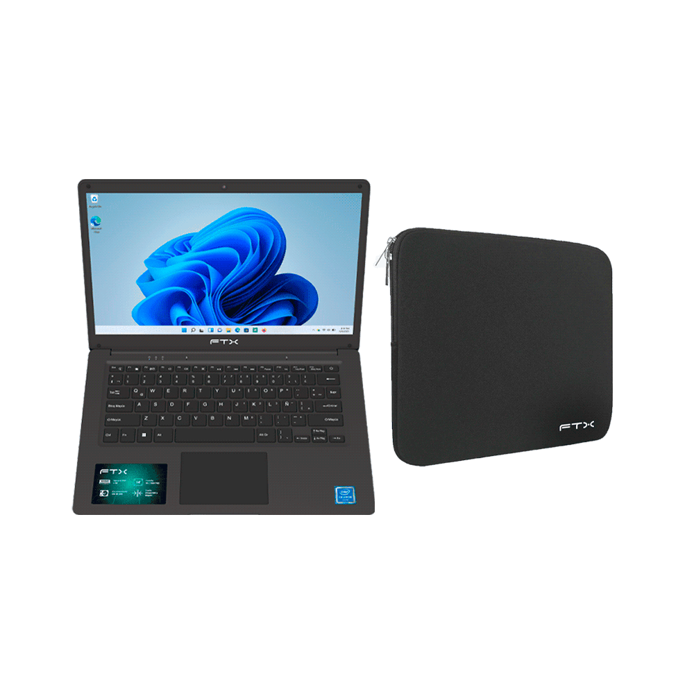 Notebook Ftx N14-C256IN Cel 4/256GB 14" W11 Com Capa Inglês Preto