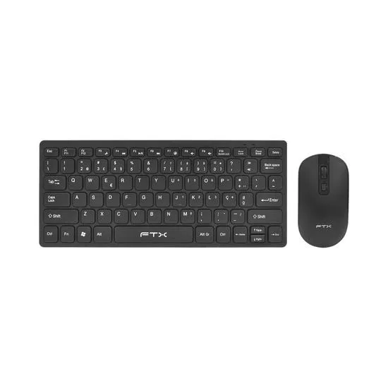 Teclado + Mouse Wireless Ftx Ftxgk03 Español Negro