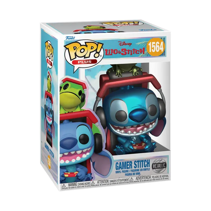 Colecionável Funko Pop Disney Lilo Stitch Gamer Stitch 1564
