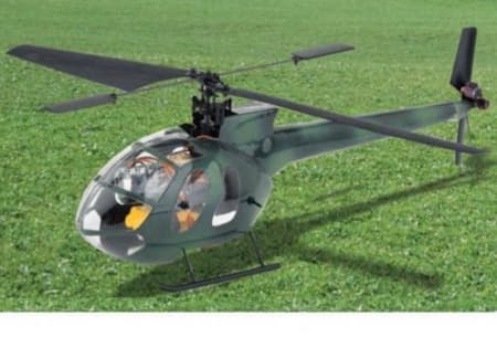 Fuselagem Hughes 500 Verde Dynam