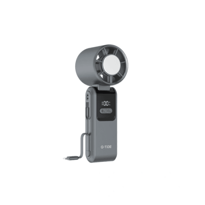 Mini Ventilador G-Tide Fh02 Recarregável Cinza