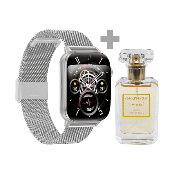 Smartwatch G-Tide S6 Pro Silver + Ambos Perfume