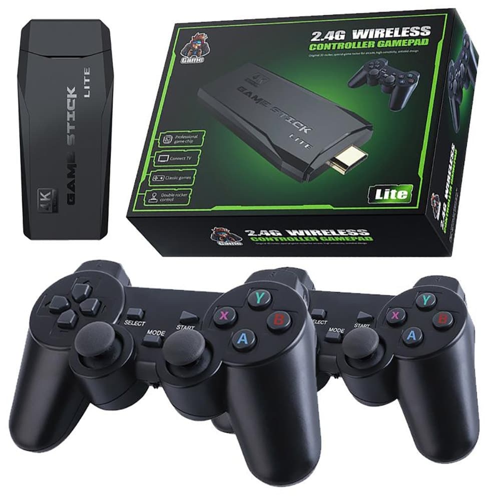 Console de Videogame Game Stick Lite 4K 2.4G Wireless Controller Gamepad 10.000 Jogos