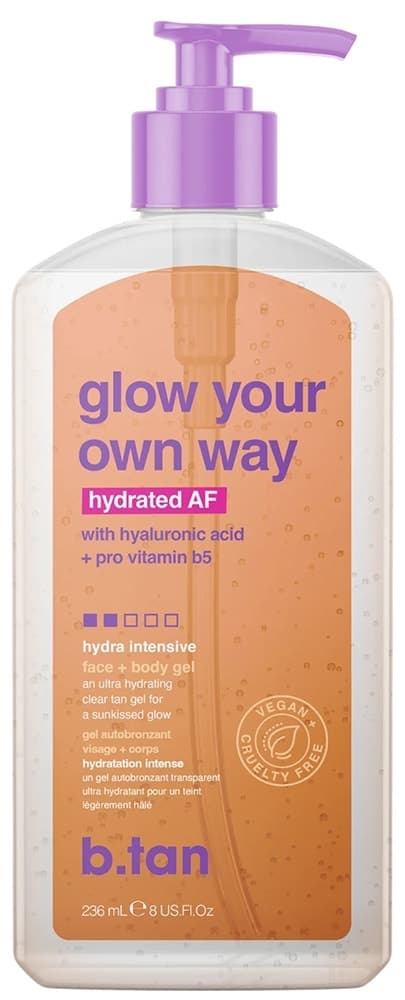 Gel Bronzeador B.tan Glow Your Own Way Hydrated Af 236mL