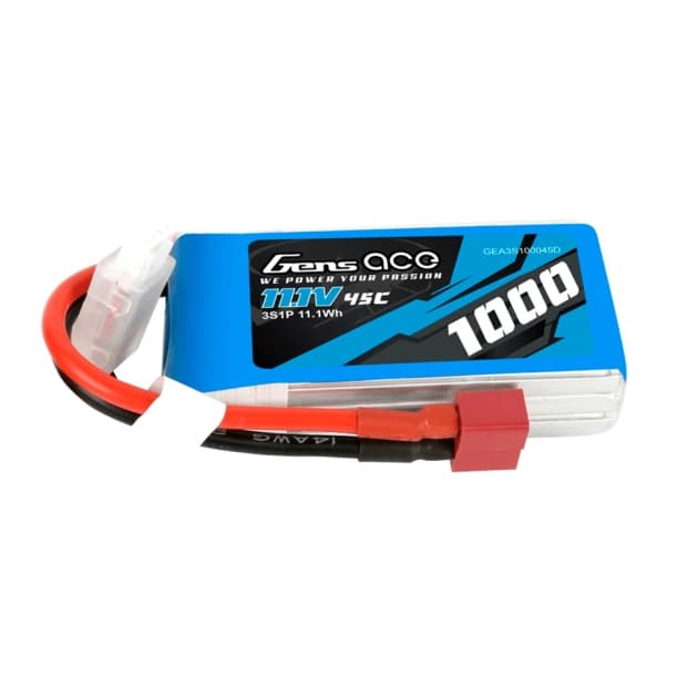 Gens Ace 11.1V 1000mAh 45C 3S Deans Plug