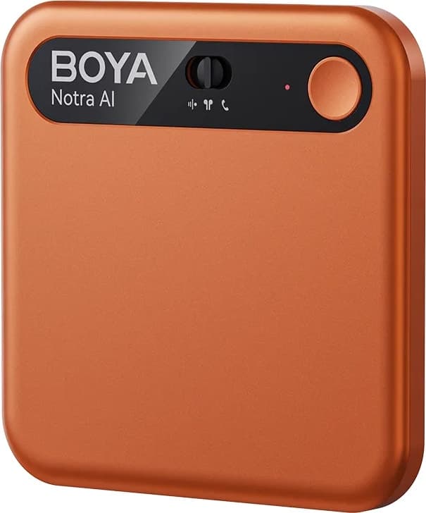 Gravador de Voz Boya Notra Ai Magnético 64GB Laranja-cósmico