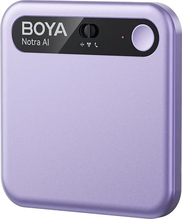 Gravador de Voz Boya Notra Ai Magnético 64GB Roxo