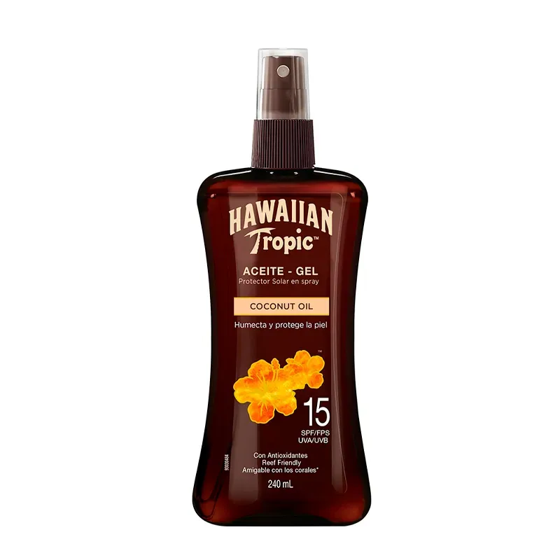 Hawaiian Tropic Protetor Solar Óleo-gel Spray Spf15 240ml