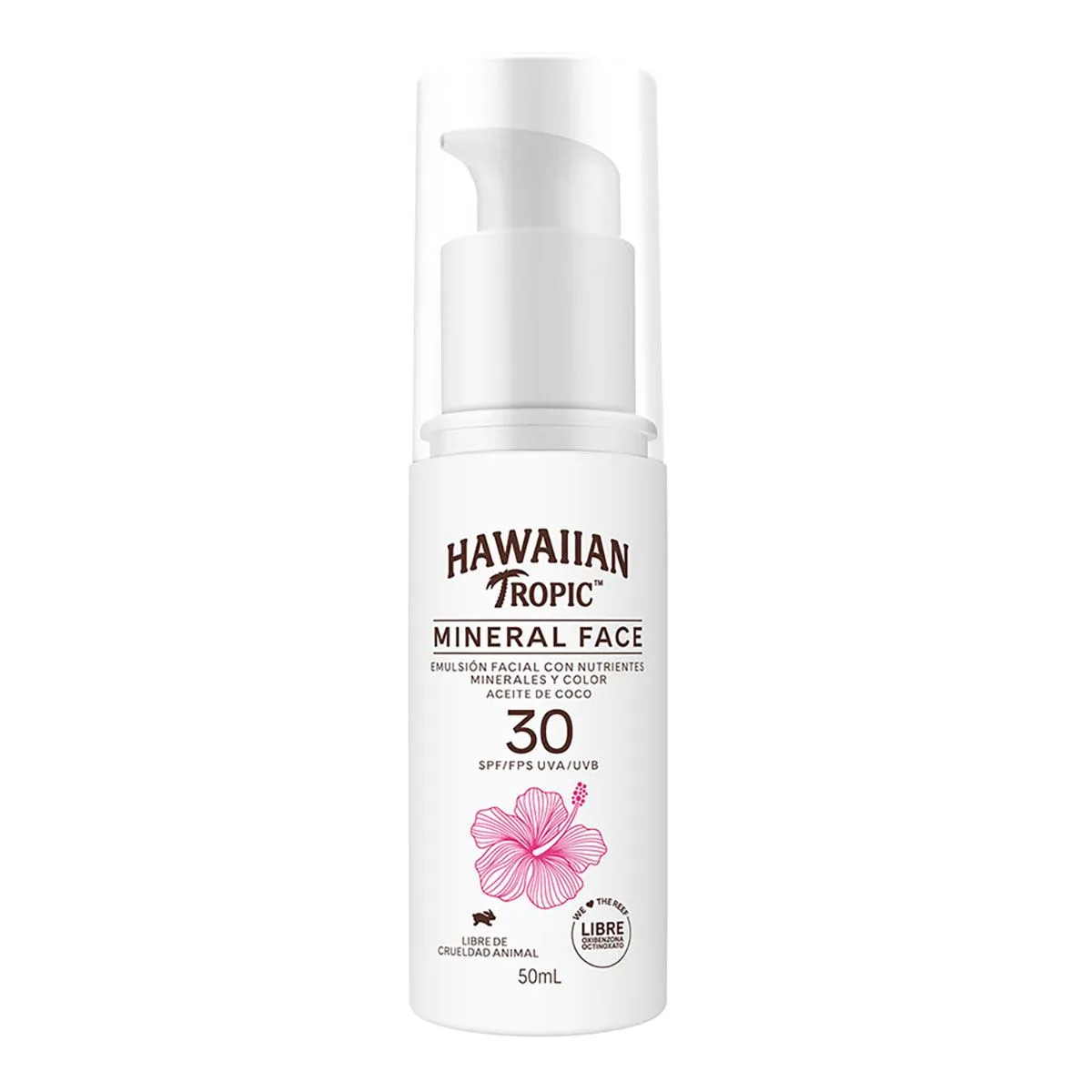 Protetor Solar Hawaiian Tropic Mineral Face 30 FPS 50ml