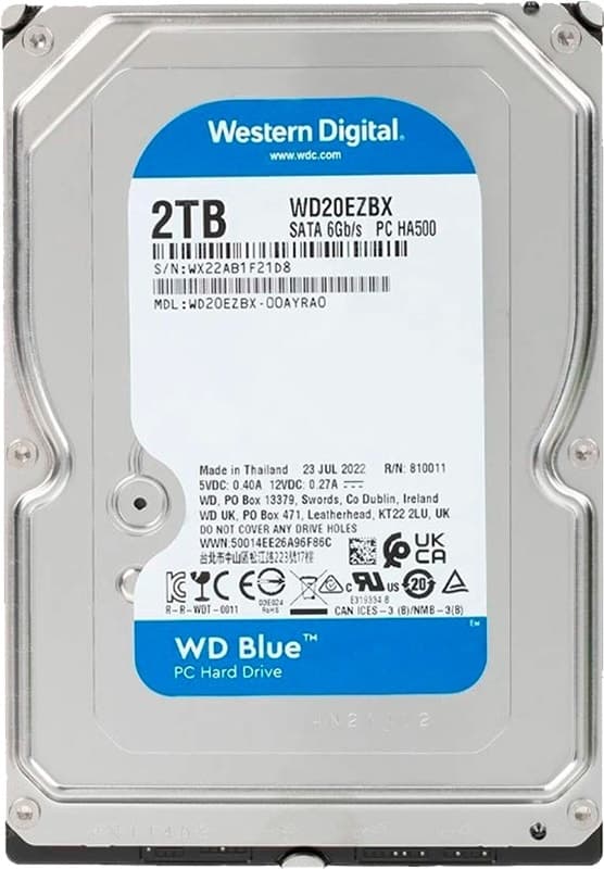 HD Interno Wd Blue Sata Iii 3,5" 2TB WD20EZBX-00Ayra0
