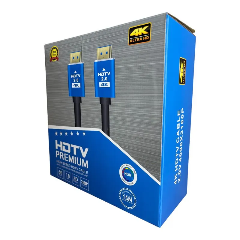 Cabo HDMI Hdtv HD 2.0V Premium 60Hz 15M