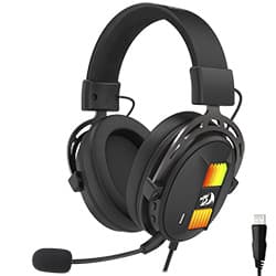 Headset Gamer Redragon H375-RGB Sparda / Com Fio - Preto