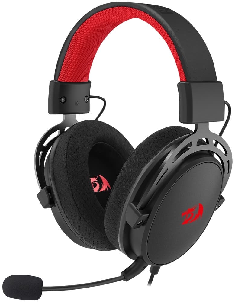 Headset Gamer Redragon H541 Cragblade / Com Fio - Preto / Vermelho