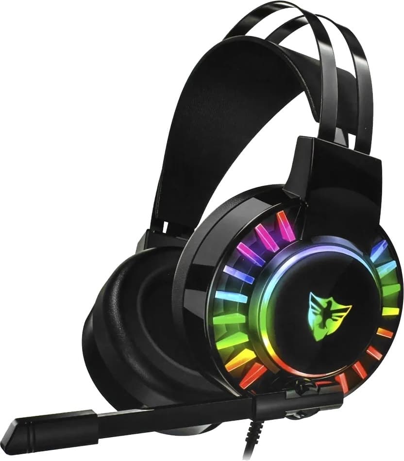 Headset Gamer Satellite AE-306 RGB / Com fio - Preto
