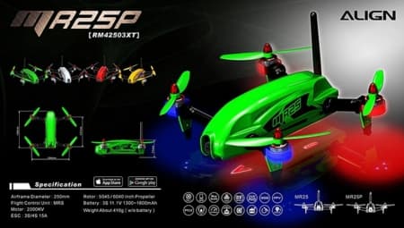 Helicóptero Align T-Rex MR25P Quadcopter Racing