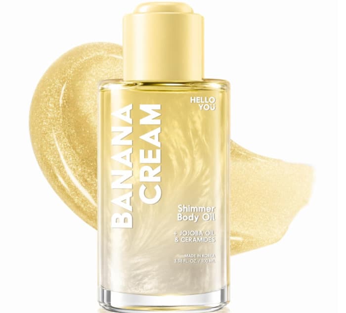 Óleo Corporal Hello You Banana Cream Shimmer Jojoba Ceramidas
