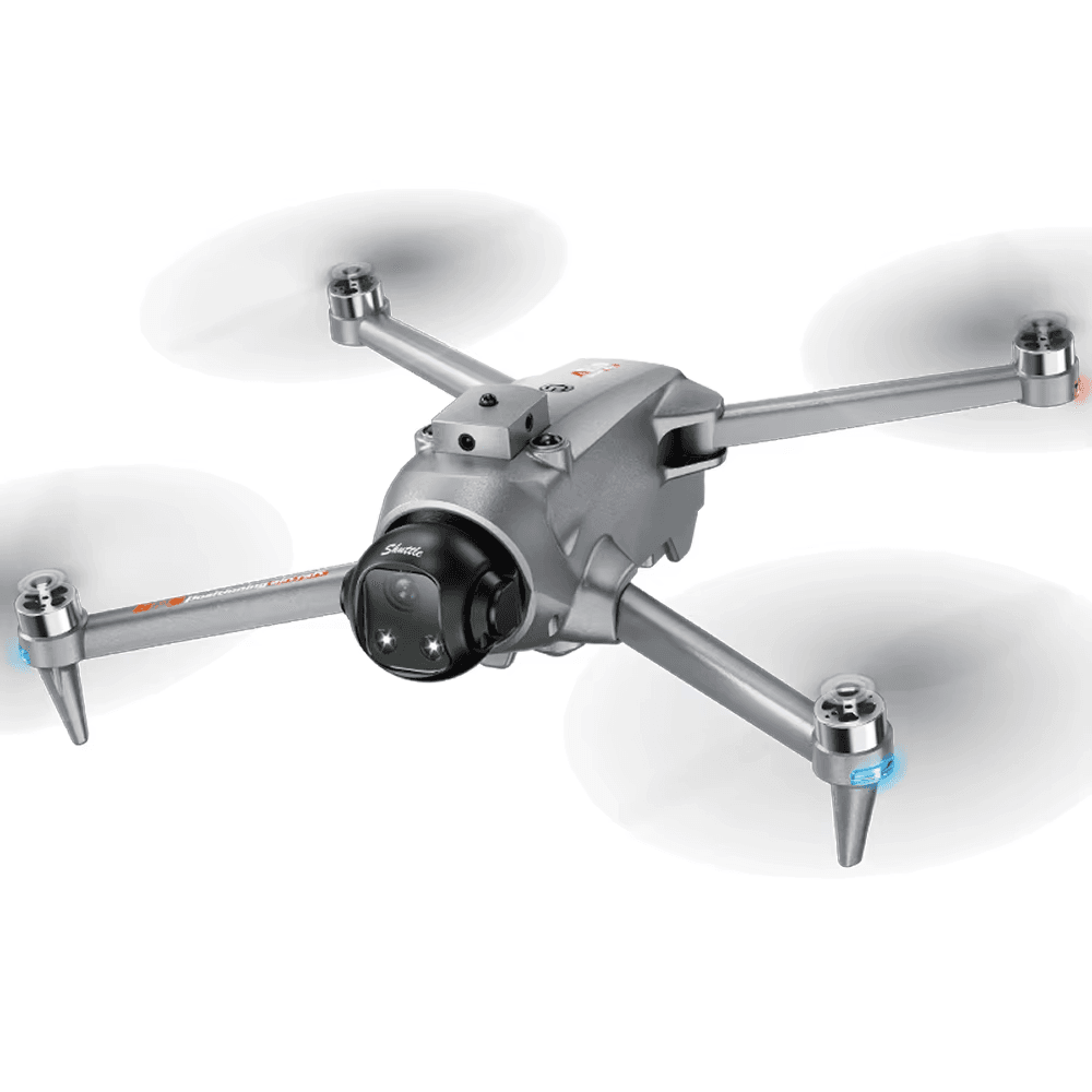 Drone Hetzer Eirl Ae20 Max com Controle/Tela/90°/150M/2Bat Prata