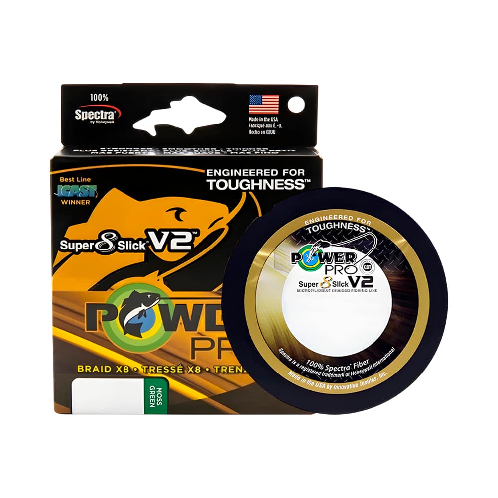 Linha de Pesca Power Pro Super 8 Slick V2 30KG 0.41Mm 275M Verde
