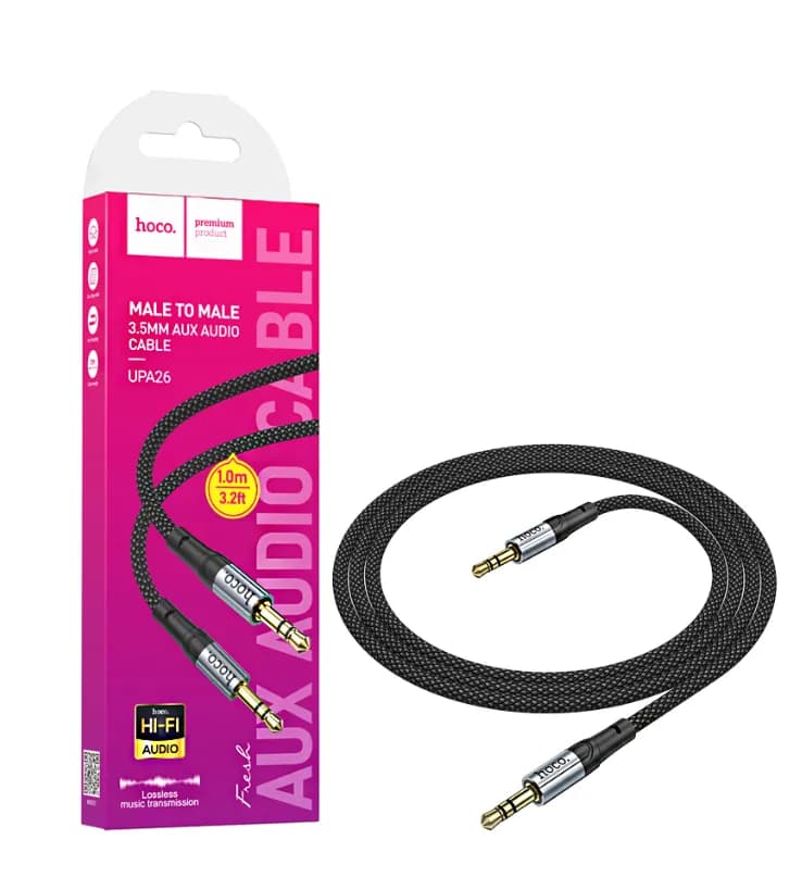 Cabo Hoco Upa26 USB-C para 3.5Mm Preto