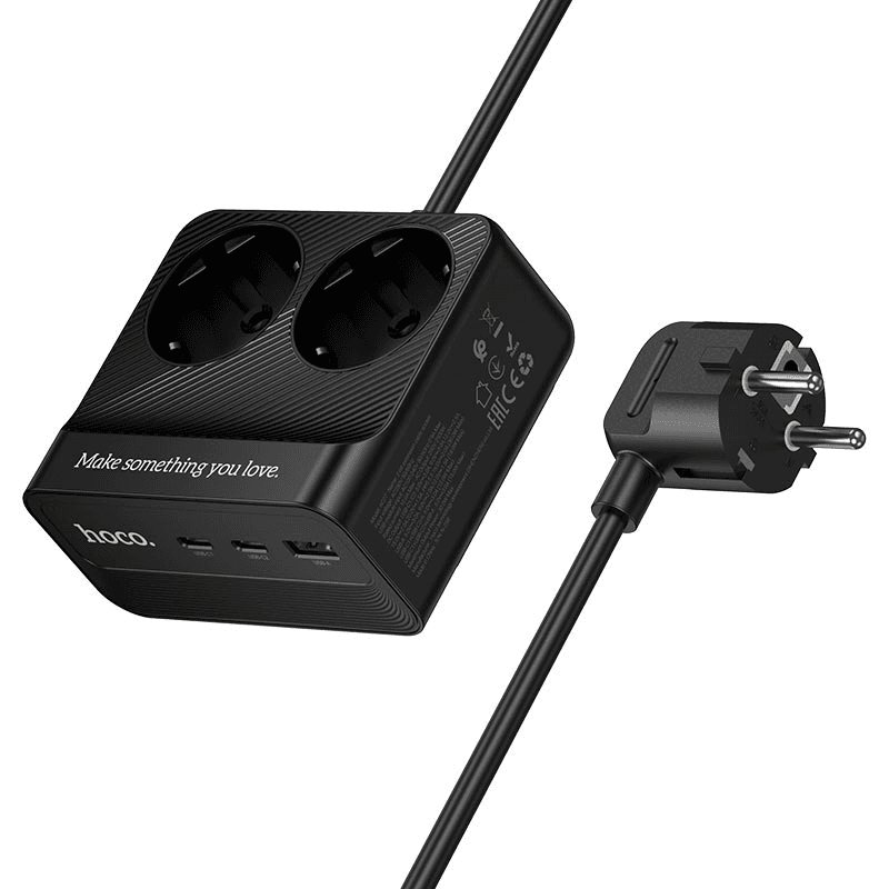 Carregador Hoco Ac27 para Escritório 30W/2500W Multifunção 2M Preto