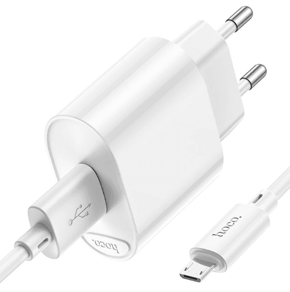 Carregador Hoco C109A 10.5W + Cabo USB-A para Lightning 1M Branco