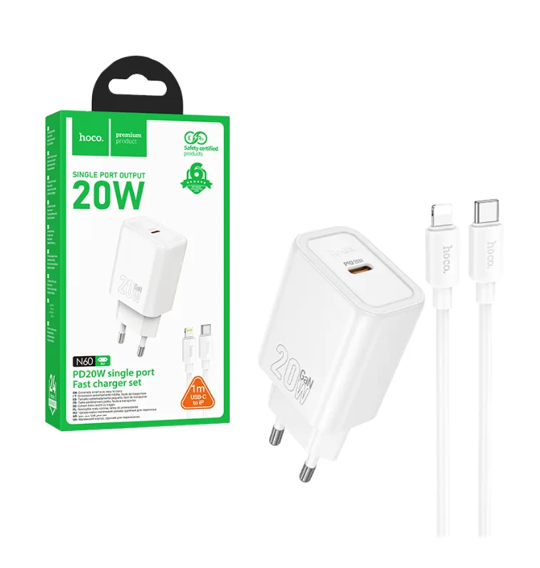 Cabo Hoco N60 20W USB-C para Lightning Branco