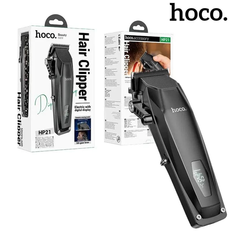 Cortador de Pelo Hoco Hp21 Recarregável Preto